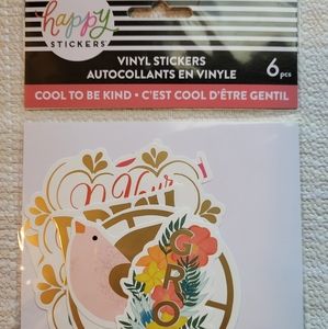 Cool To Be Kind Die Cut Vinyl Decal Stickers - 6pk